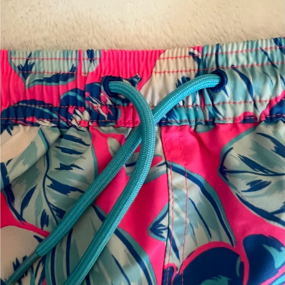 Vineyard Vines Boys Pink and Blue Swim Trunks - Picture 2 of 4